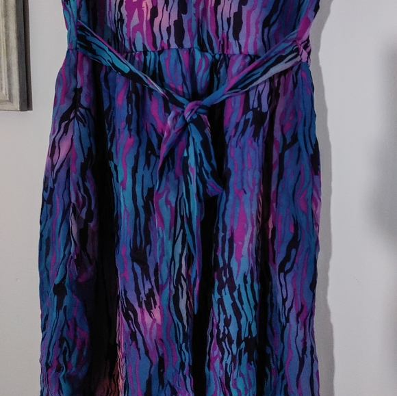 Coupé Collection Blue and Purple Print Dress - Picture 8 of 11